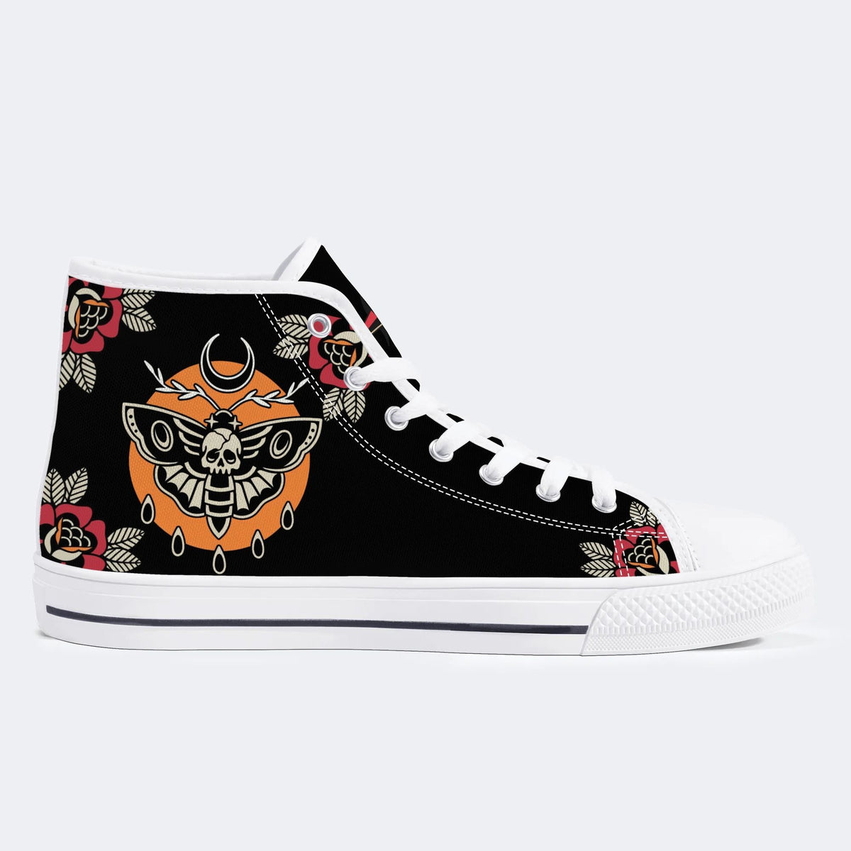 Death Moth Vintage Print - High Top Canvas