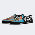 Unisex Skull Graffiti Art Print - Slip On Shoes