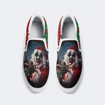 Horror Santa Claus Ghostface Print - Slip On Shoes