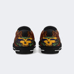 Unisex Skull Graphic Print - Slip On Shoes