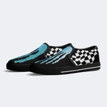Blue Gradient Skeleton Toes Skull - Slip On Shoes