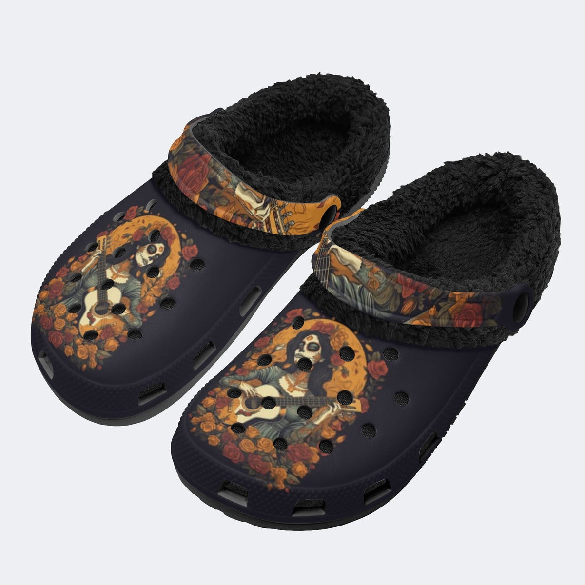 Gothic Music Sugar Lady - Fur Lined Slippers/Sandals