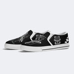 Unisex Death Moth&Skull Print - Slip On Shoes