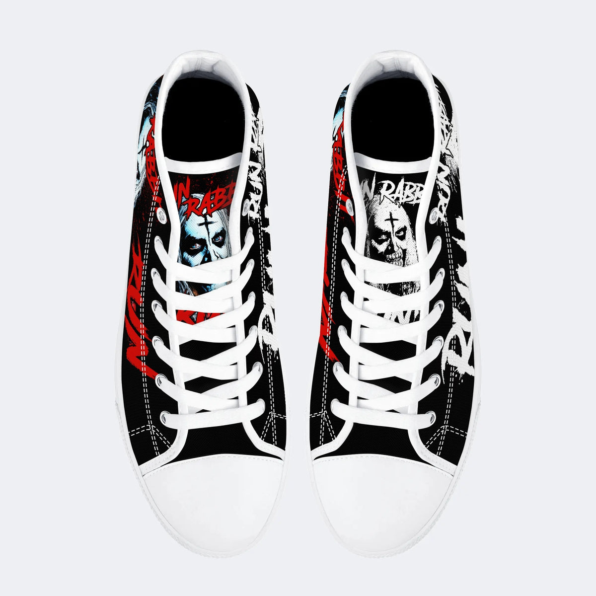 Horror Rabbit Run Print - High Top Canvas