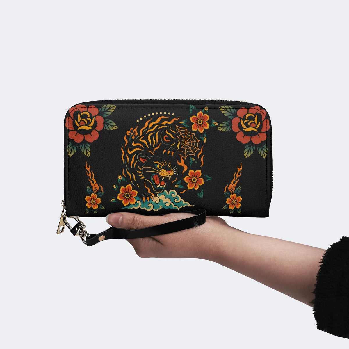 Black Panther Print - Leather Wallet