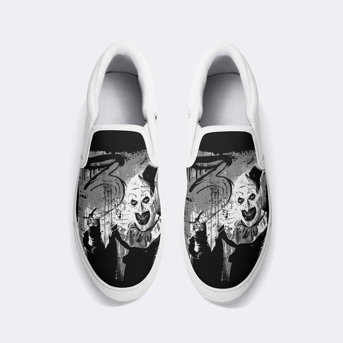 Unisex Horror Print- Slip On Shoes