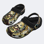 Halloween Pop Art Illustration Printed - Fur Lined Slippers/Sandals