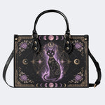 Celestial Black Cat Print Handbag Factory Direct Sales