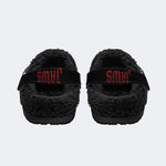 Gothic Skeleton Shark Skull Blood Moon Castle - Fur Lined Slippers/Sandals