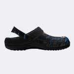Blue Wave Skull - Fur Lined Slippers/Sandals