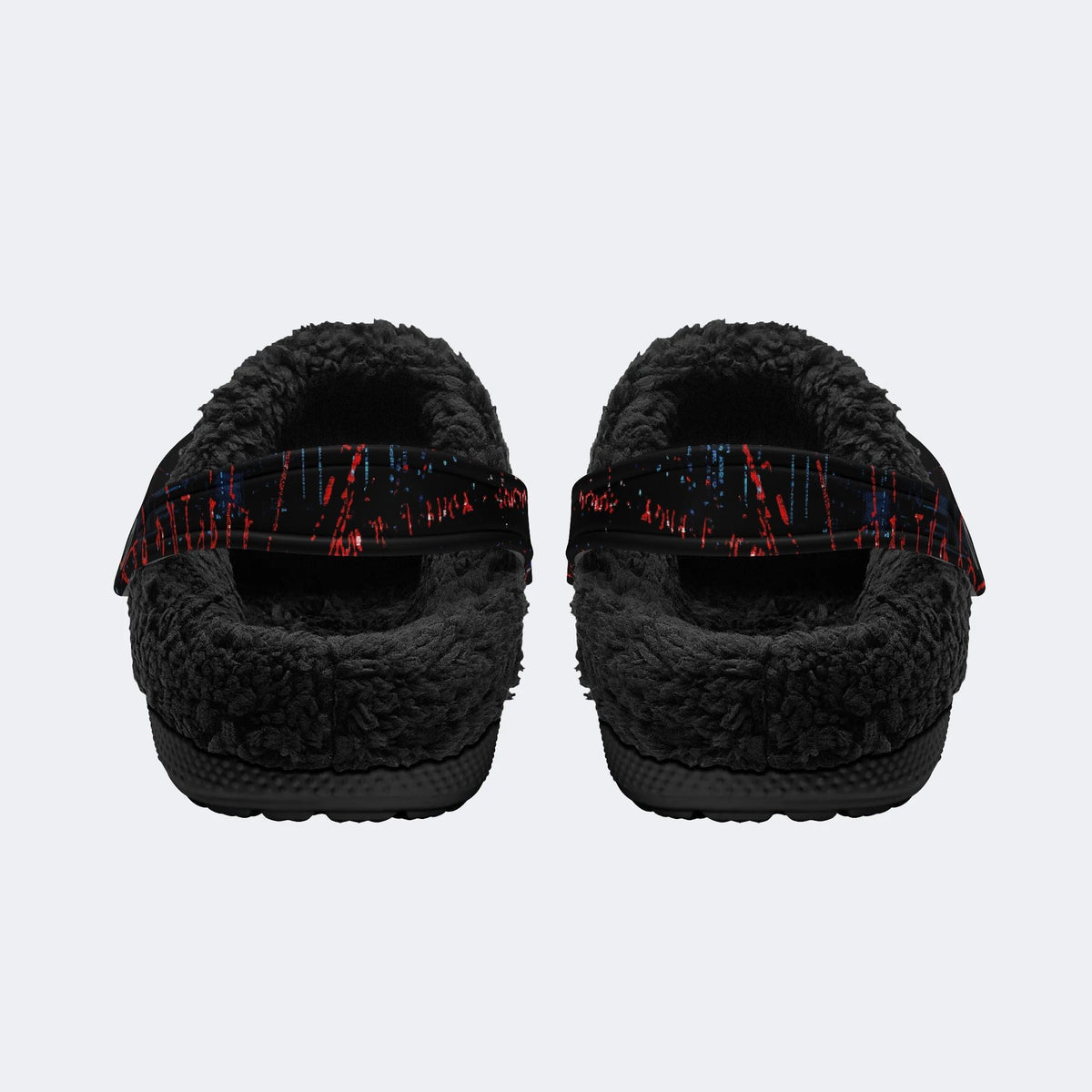 Cyber Horror Skull - Fur Lined Slippers/Sandals