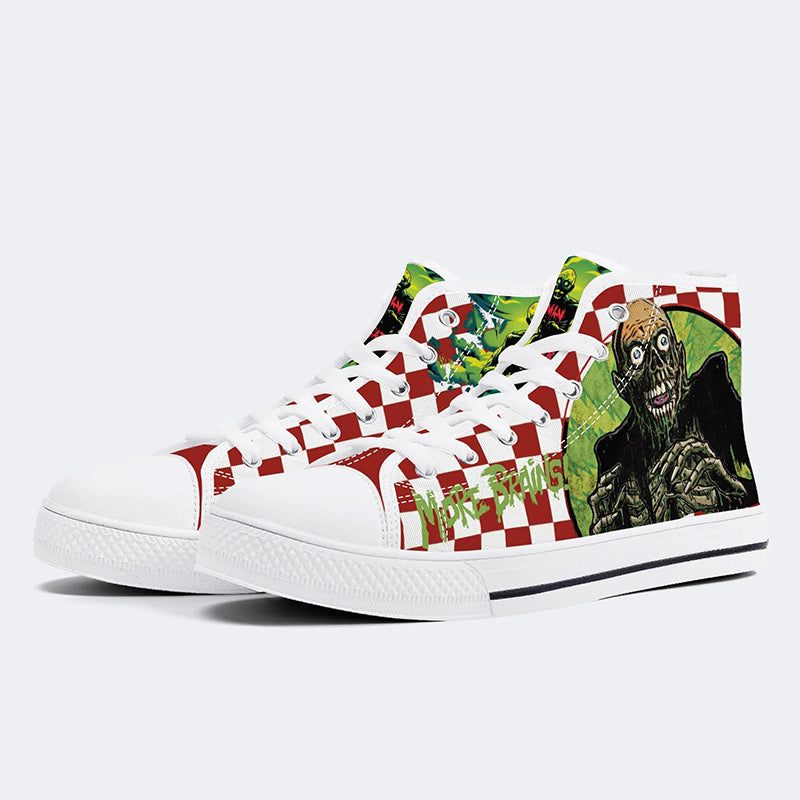 Unisex Mehr Gehirne Druck - High Top Canvas