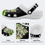 Horror Mummy Monster Print - Fur Lined Slippers/Sandals