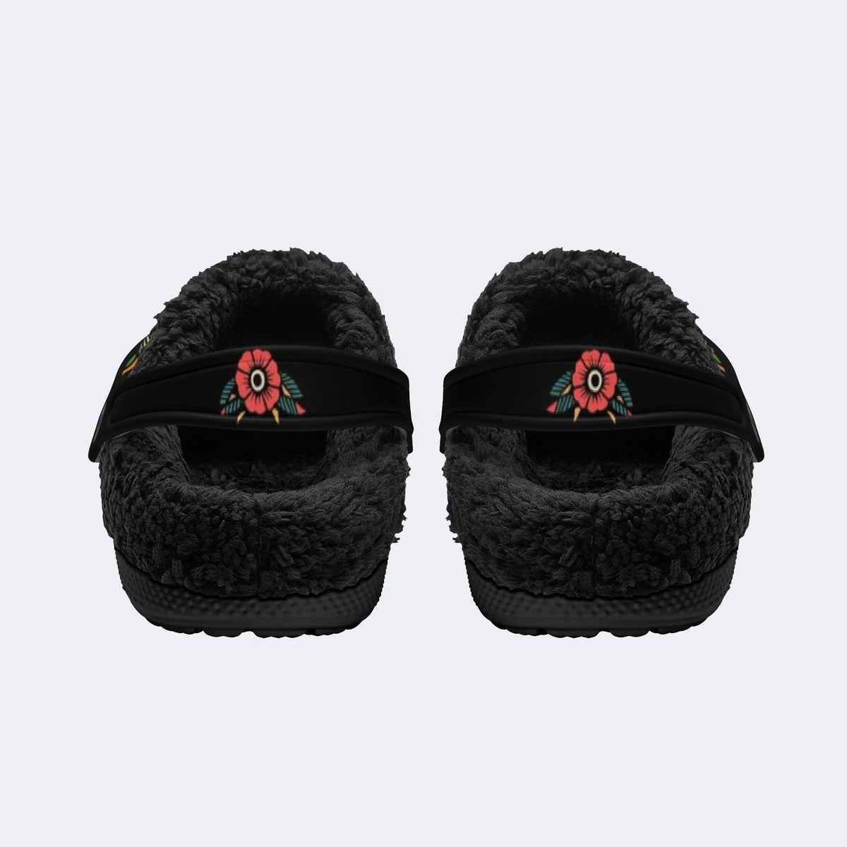 Vintage snake and tiger print - Fur Lined Slippers/Sandals