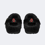 Vintage snake and tiger print - Fur Lined Slippers/Sandals