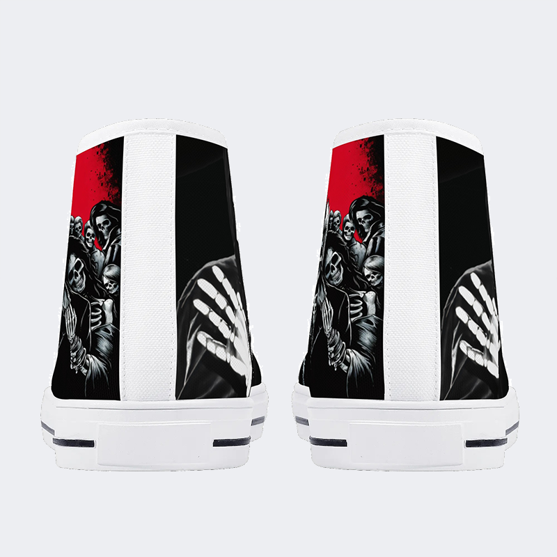 Horror Totenkopf Druck - High Top Canvas