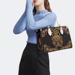 Old School Devil's Eye Print - Leather Handbag
