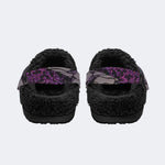 Purple Smoke Skull - Fur Lined Slippers/Sandals