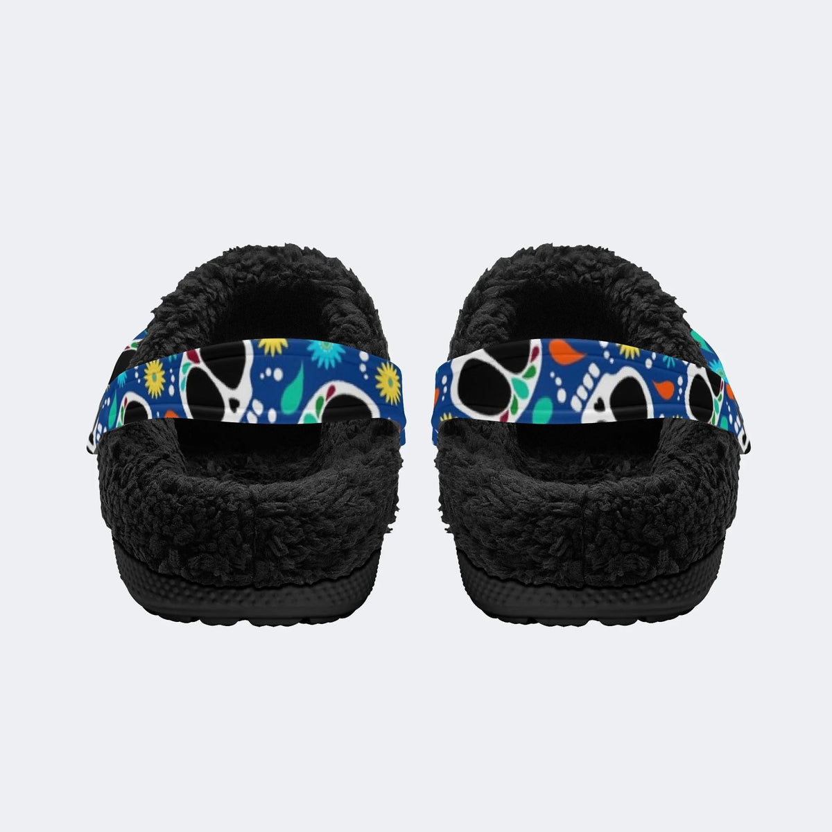 Fiesta Sugar Skull - Fur Lined Slippers/Sandals