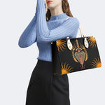 Horror Sword Snake Print - Leather Handbag