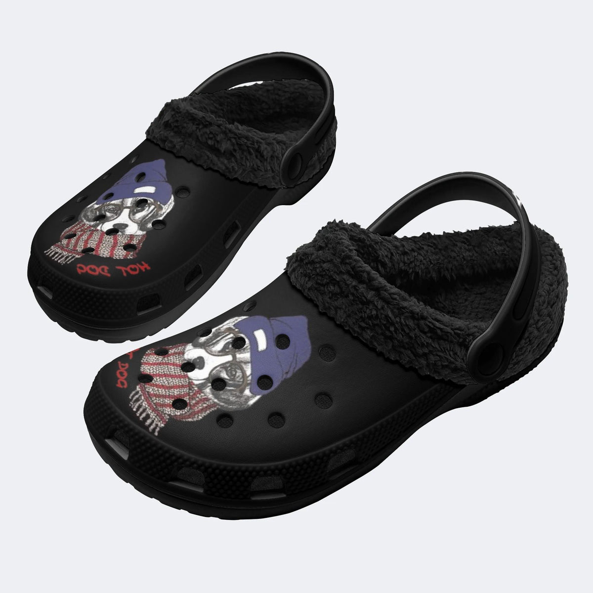 Hip‑hop Winter Dog - Fur Lined Slippers/Sandals