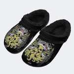 Christmas Octopus Print - Fur Lined Slippers