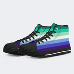 Gay Men’s Pride Flag High Top Canvas Shoes