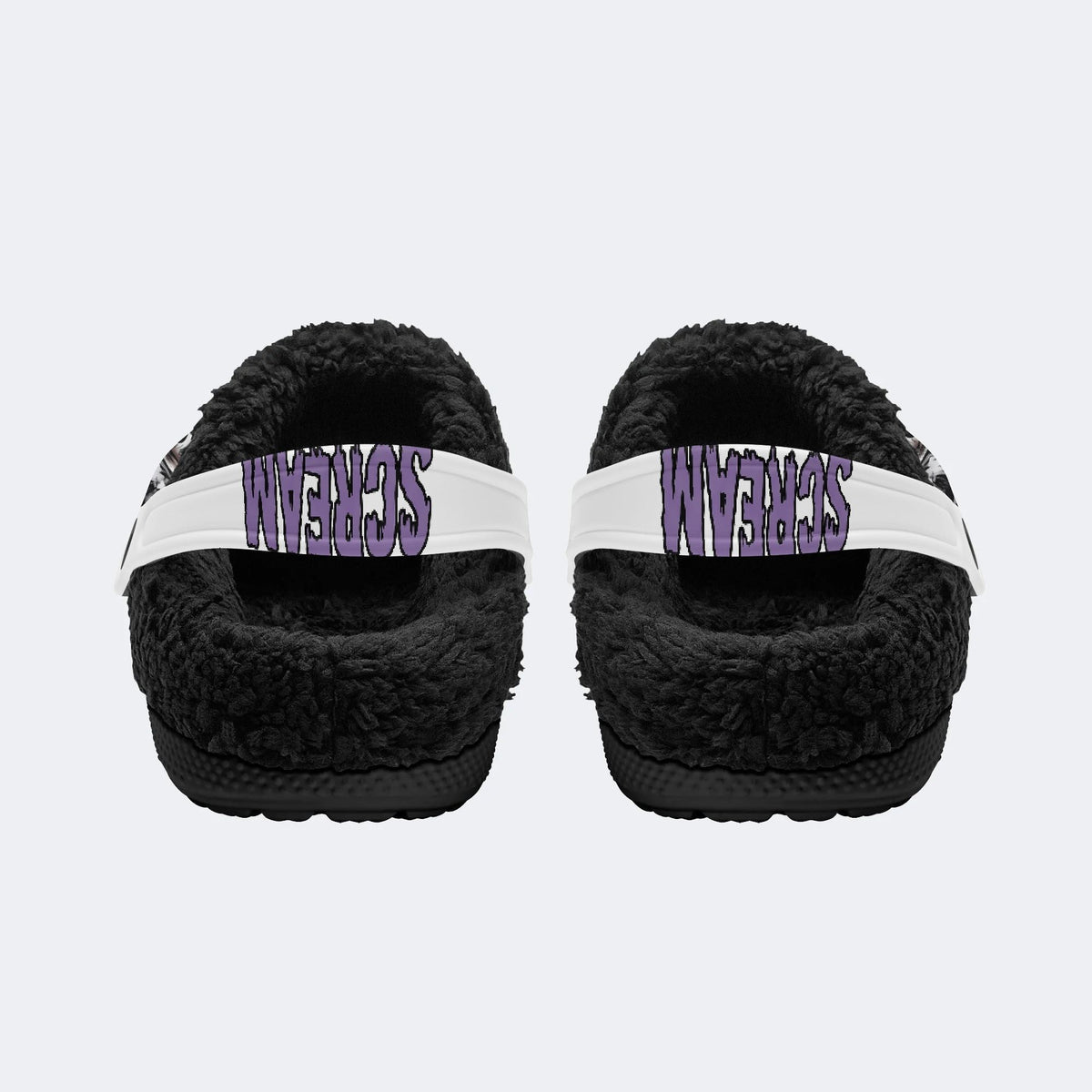 Scary Scream Pumpkin - Fur Lined Slippers/Sandals