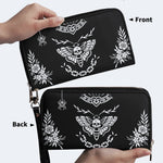 Death Moth Vintage Print - Leather Wallet