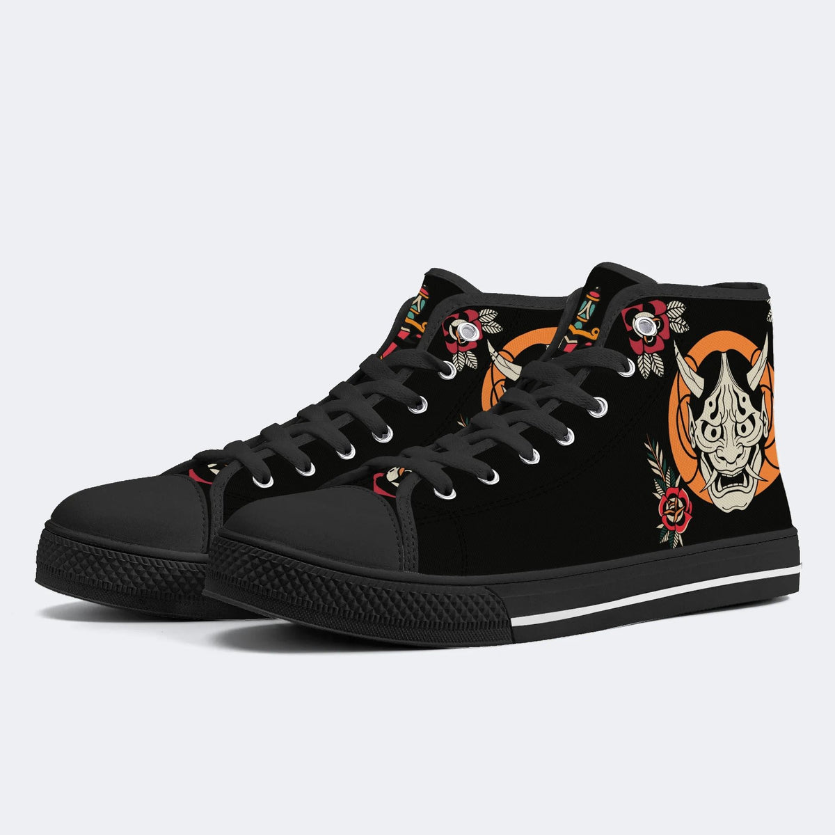 Horror Demon Print - High Top Canvas