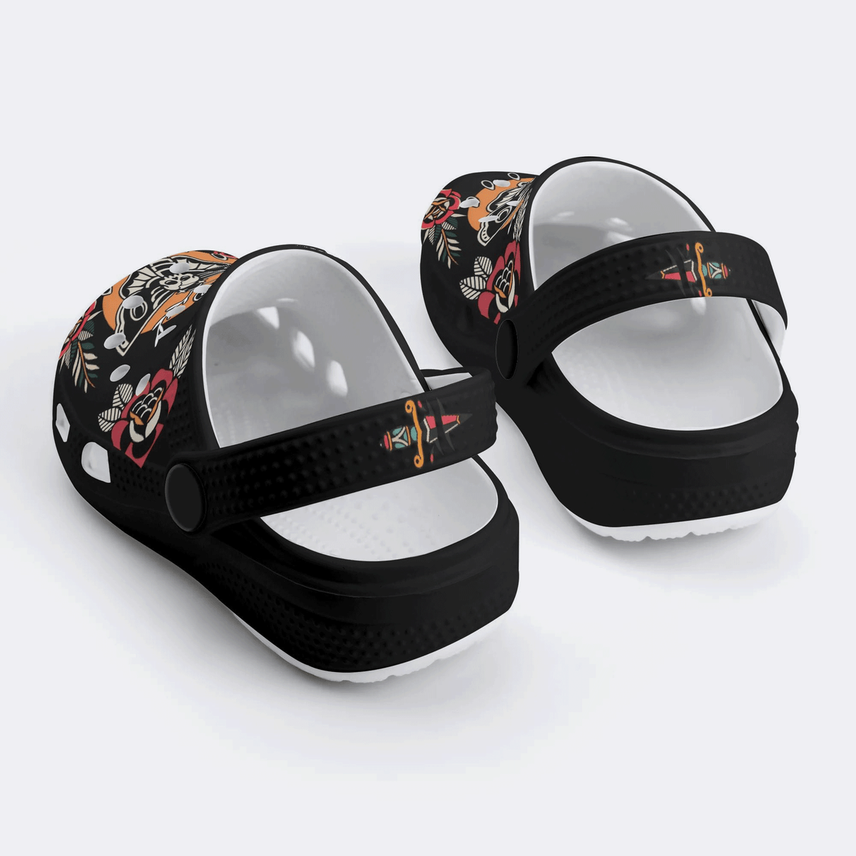 Death Moth Vintage Print - Kid's Slippers/Sandals