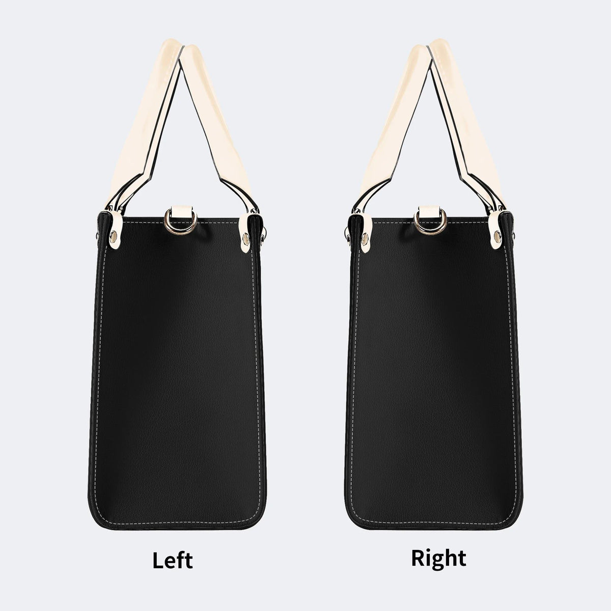 Distorted And Separated Skull - Leather Handbag