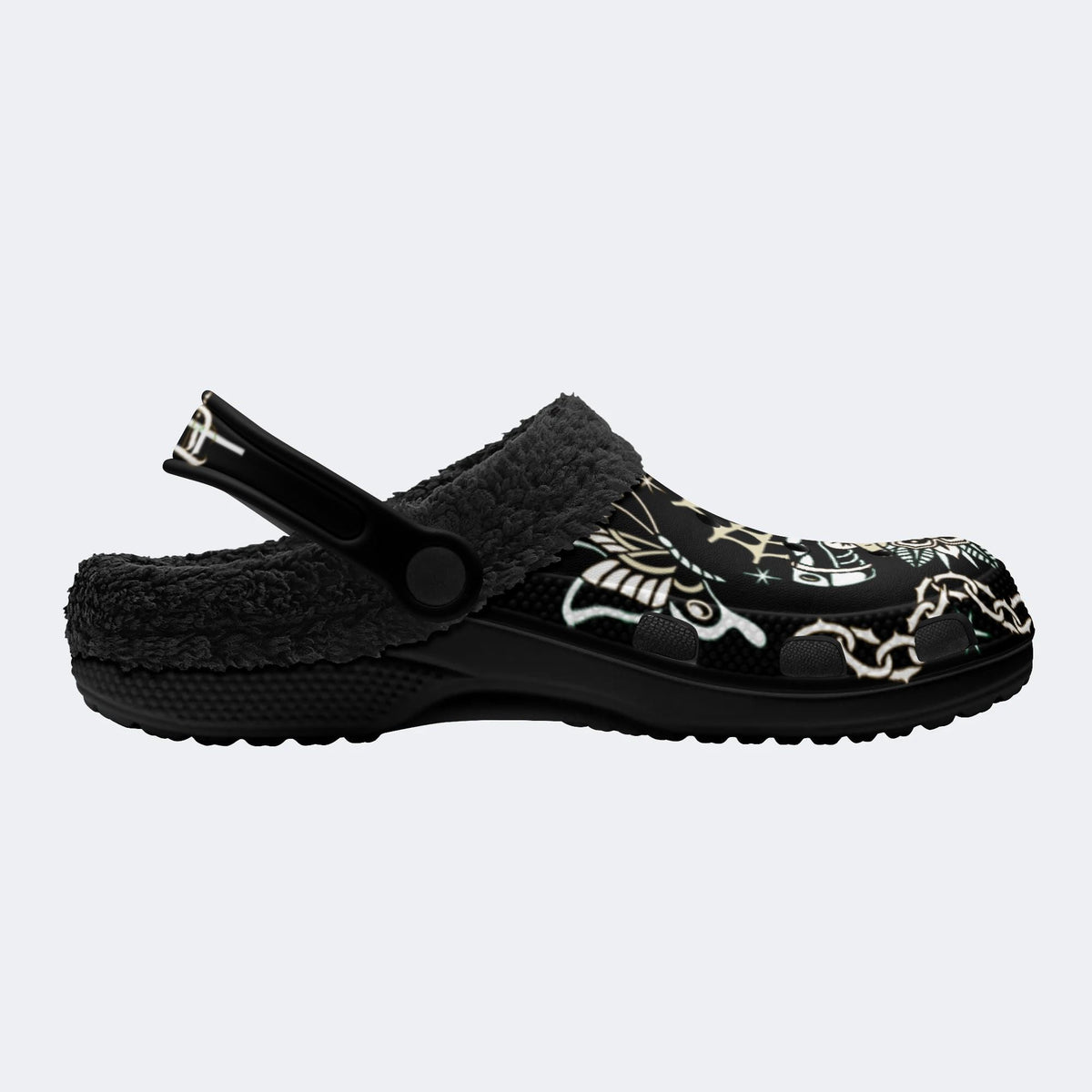 Classic Trust No One Snake Print - Fur Lined Slippers/Sandals