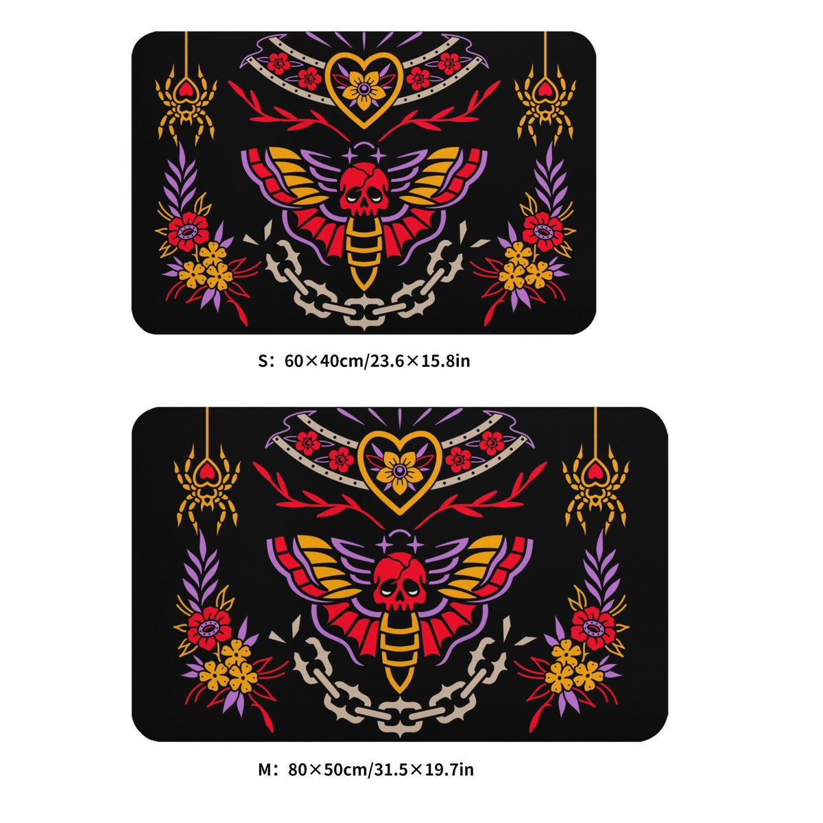 Colorful Death Moth Print - Foot Pad