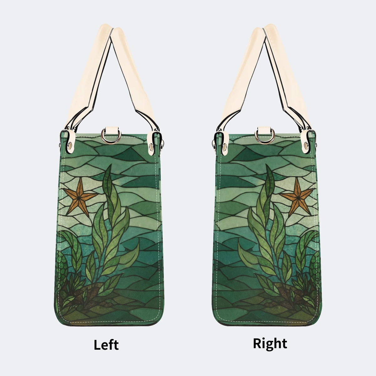Mermaid Under The Sea - Leather Handbag