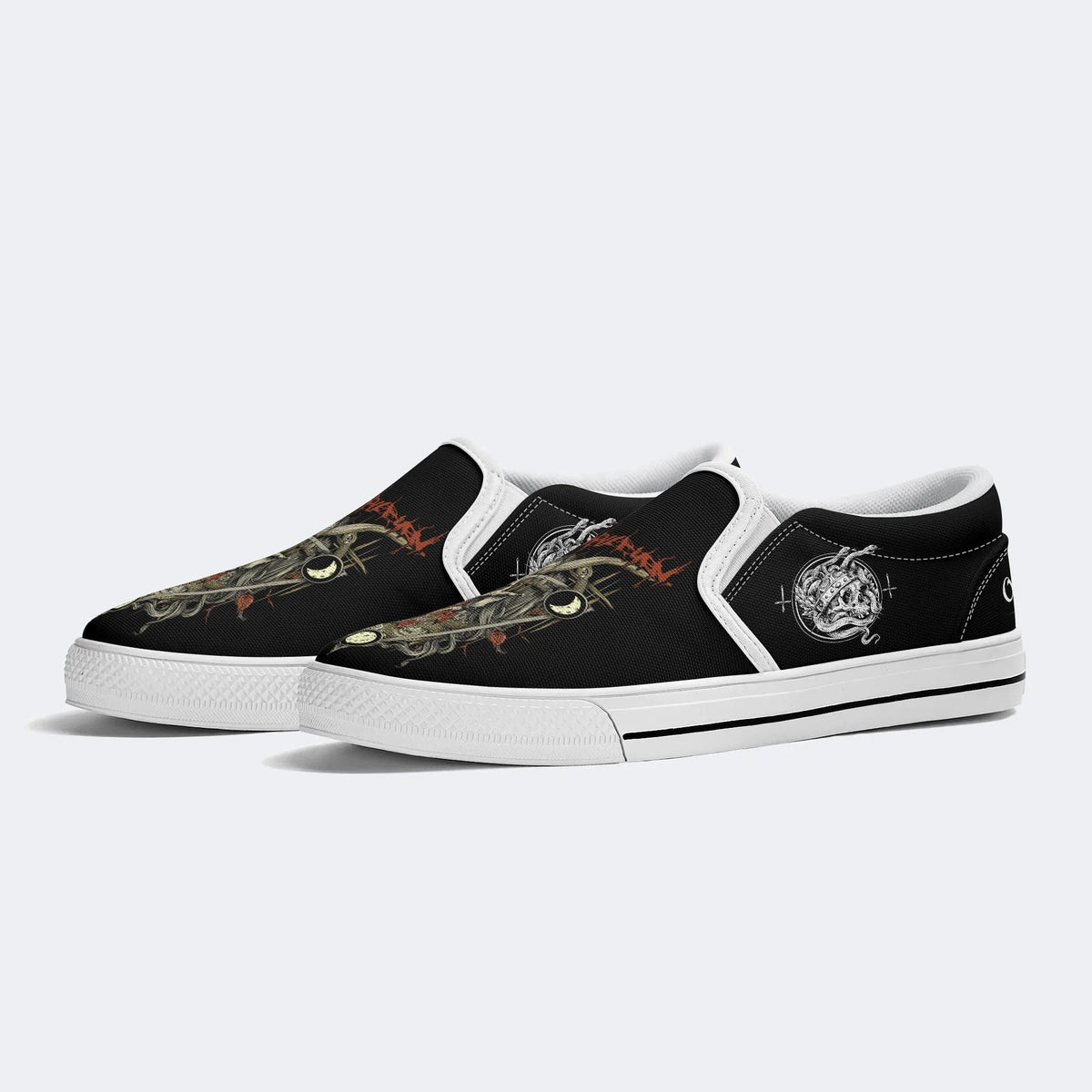 Monster skull Print - Slip On Shoes