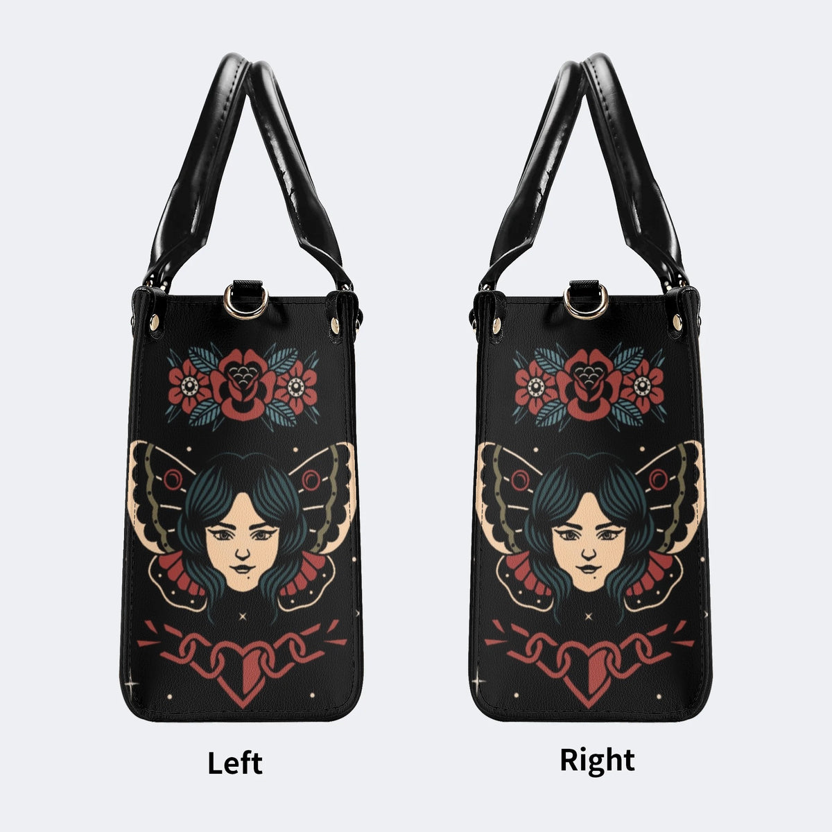 Vintage Tattoo Art Print - Leather Handbag