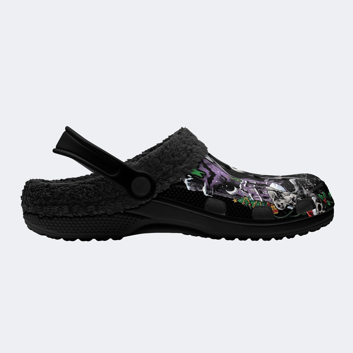 Gothmas Horror Mask‑ Fur Lined Slippers/Sandals