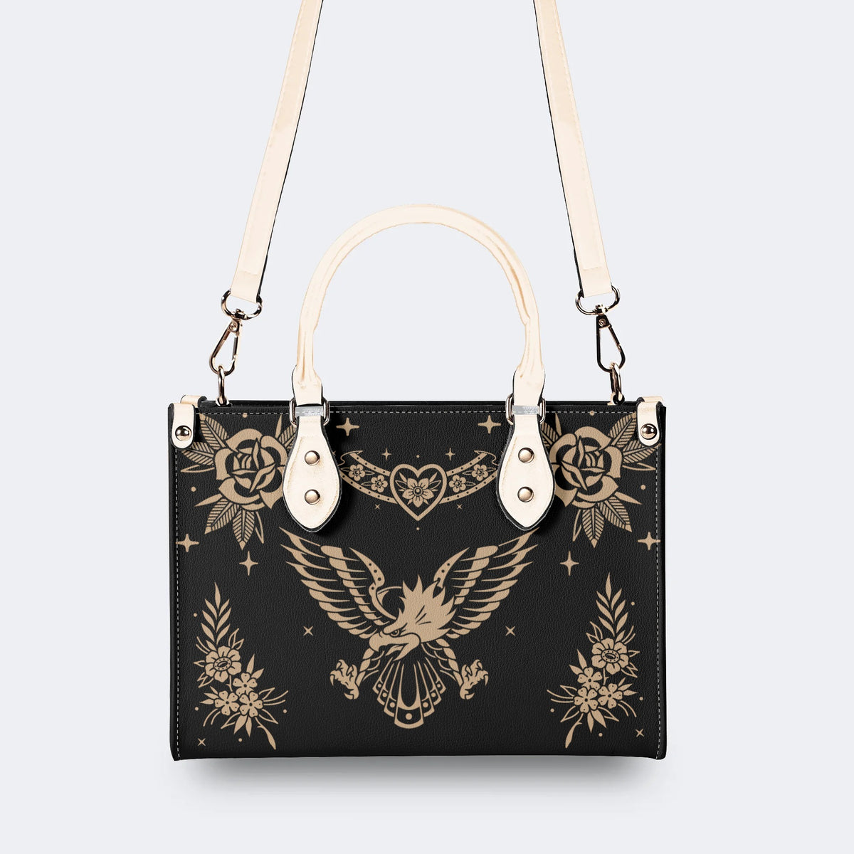 Golden Eagle Print - Leather Handbag