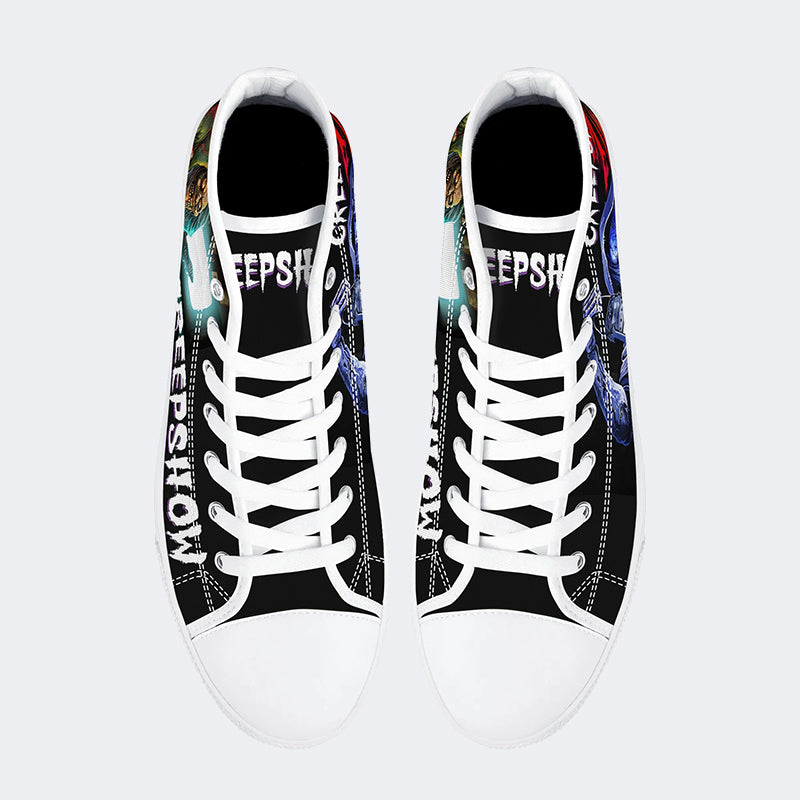 Horror Movie Vintage Graphic Print - High Top Canvas