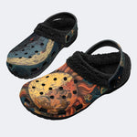 Dark Tarot Cosmos‑Fur Lined Slippers Sandals