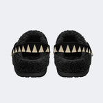 Death Moth Vintage Print - Fur Lined Slippers/Sandals