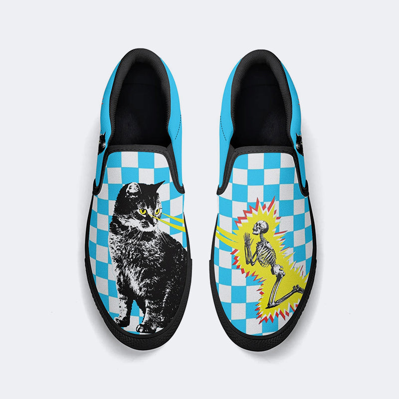 Cat Death Ray Art - Slip On Shoes