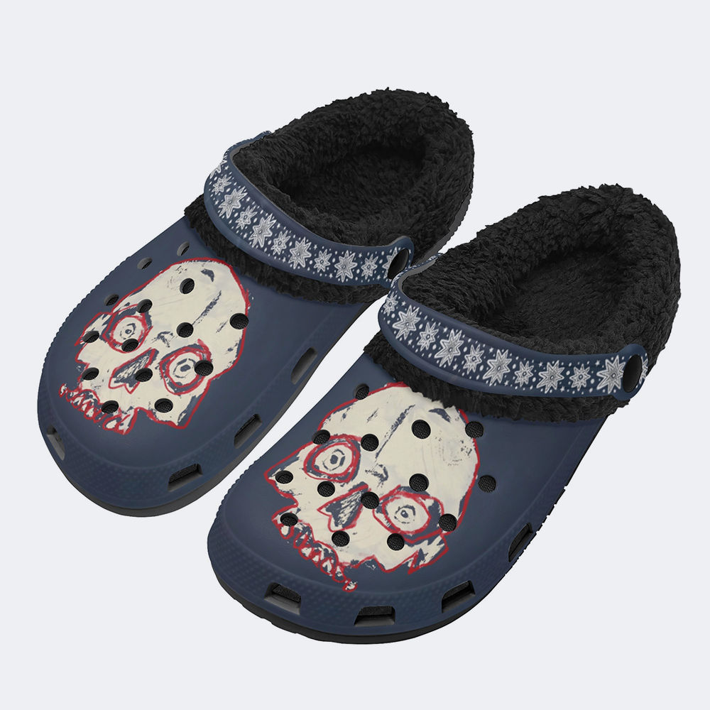 Pop Skull Art Classic - Fur Lined Slippers/Sandals