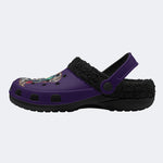 Lady Skull Rose - Fur Lined Slippers/Sandals