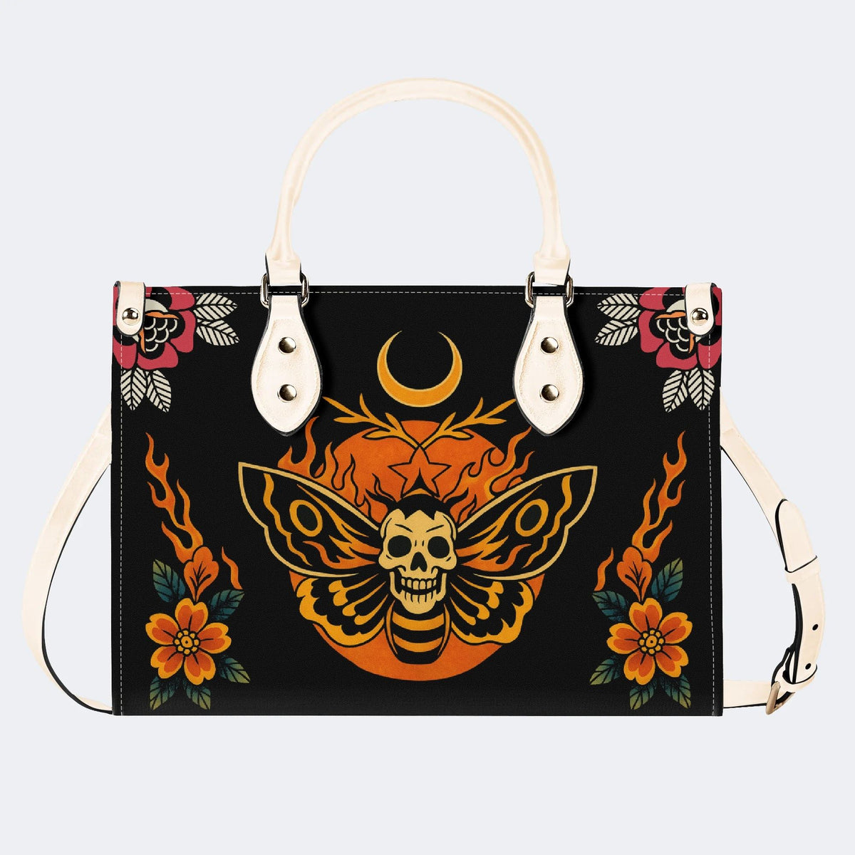 Flaming Death Moth - Leather Handbag