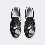 Psychedelic Cat Graphic Print - Slip On Shoes