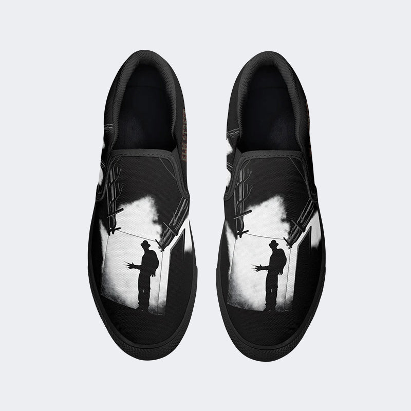 Unisex Horror Movie Print - Slip On Shoes