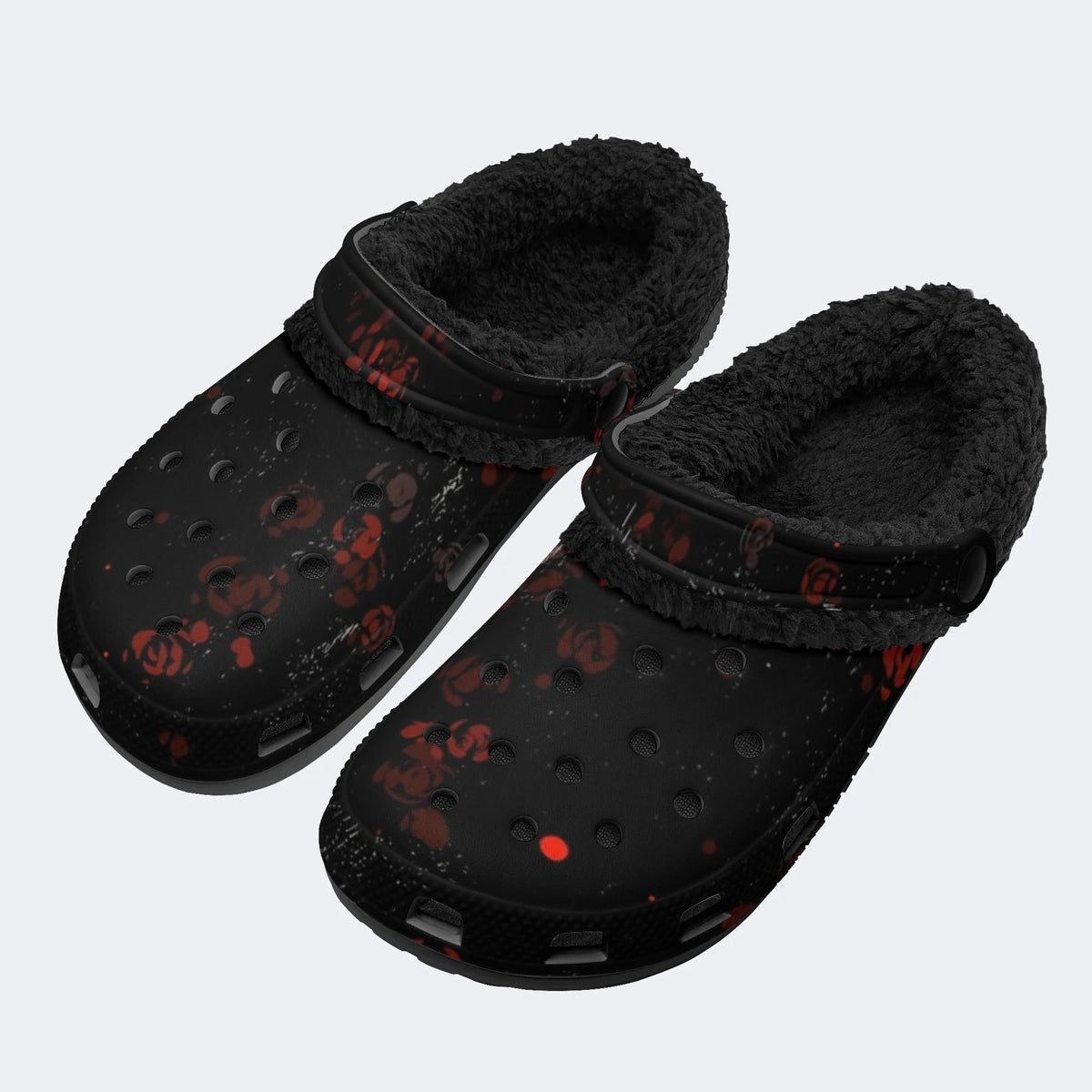 Scattered Rose - Fur Lined Slippers/Sandals