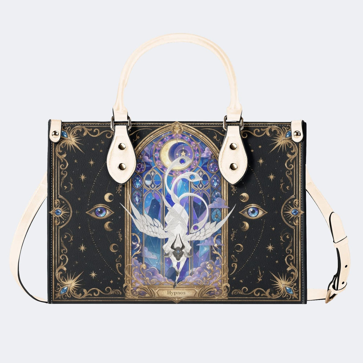 Swan Stained Glass Print Handbag Factory Direct Sales